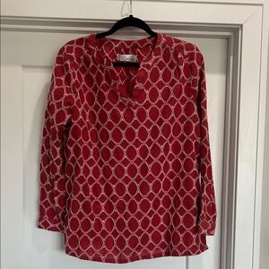 Rosy Pink Res Patterned Women's Top Small